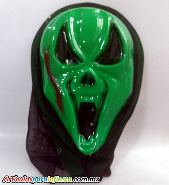 Máscara para Día de Muertos de Fantasma Verde