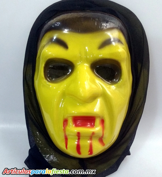 Máscara para Halloween de Vampiro Amarillo