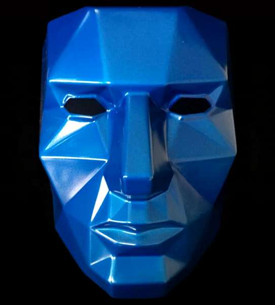 Antifaz de Rostro Vectorial en color azul